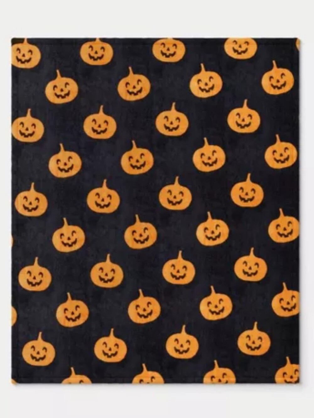 Hyde and EEK! Halloween Pumpkins Throw Blanket Black/Orange 60x50